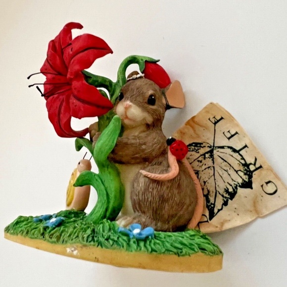 Charming Tails "Peek-A-Boo" Figurine With Tag 98/200 Fitz & Floyd Mouse … - Picture 3 of 8